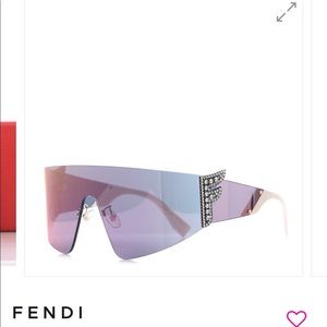 Fendi Gradient Purple Sunglasses with Silver Accents